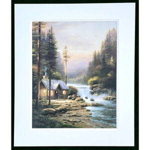 Thomas Kinkade EVENING IN THE FOREST Limited Edition Signed Print No Frame